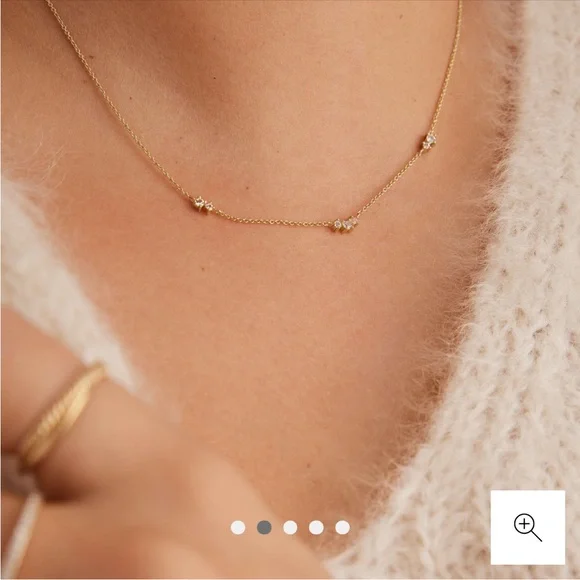 Mejuri white sapphire necklace